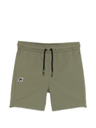 Shorts per bambino K-WAY Kids verde con logo sul davanti K7152BW V15 K-WAY KIDS 