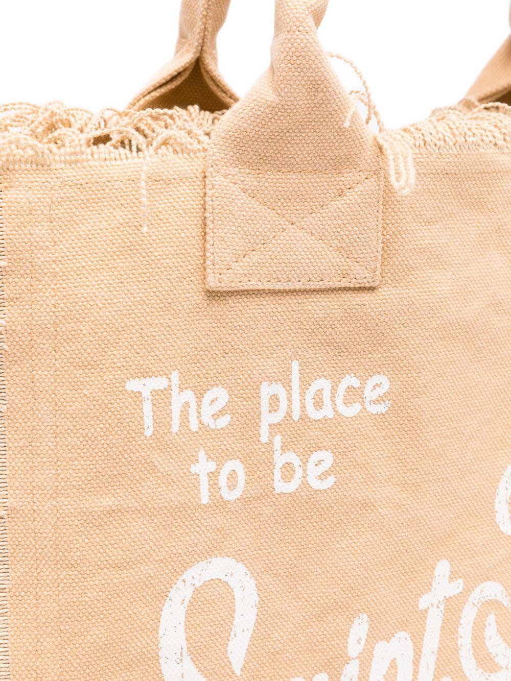 Borsa Vanity MC2 Saint Barth beige con stampa del logo sul davanti VANI001 00102L MC2 ST. BARTH KIDS 