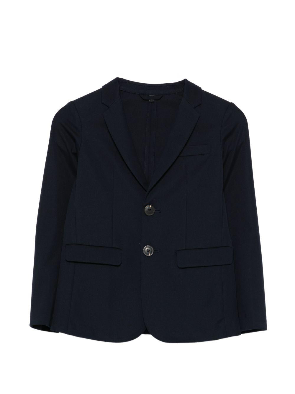 Blazer per bambino Emporio Armani Kids blu modello monopetto EB001575 AF22865 UB118 EMPORIO ARMANI KIDS 