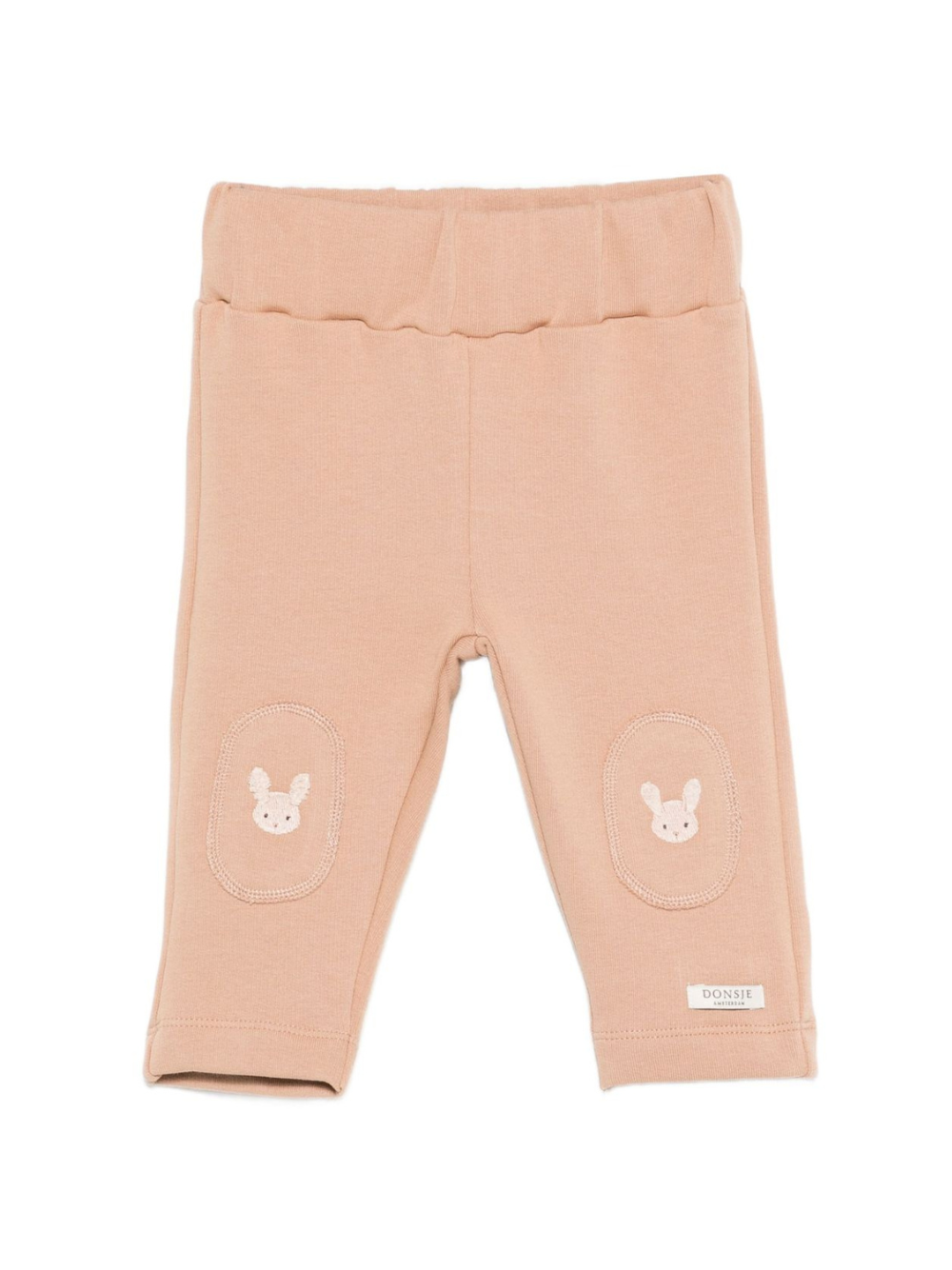 Pantaloni per neonata Donsje beige con toppa coniglio 3040703 00035 DONSJE 