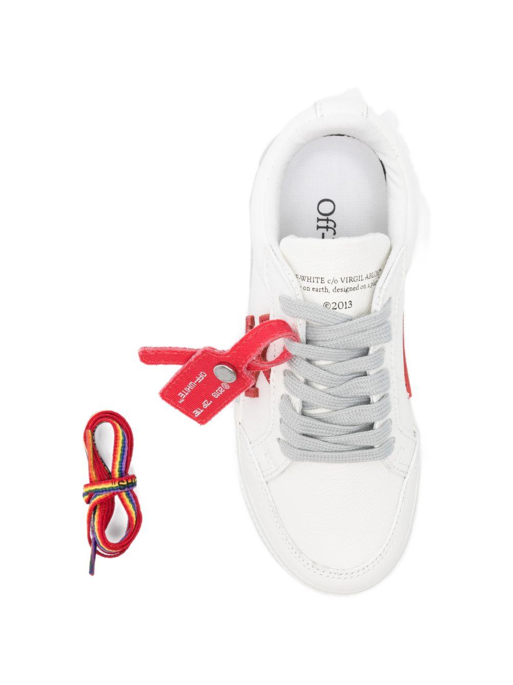 Sneakers per bambino Off White Kids bianche con dettagli grigi OBIA003S26LEA001 0105 OFF WHITE KIDS 