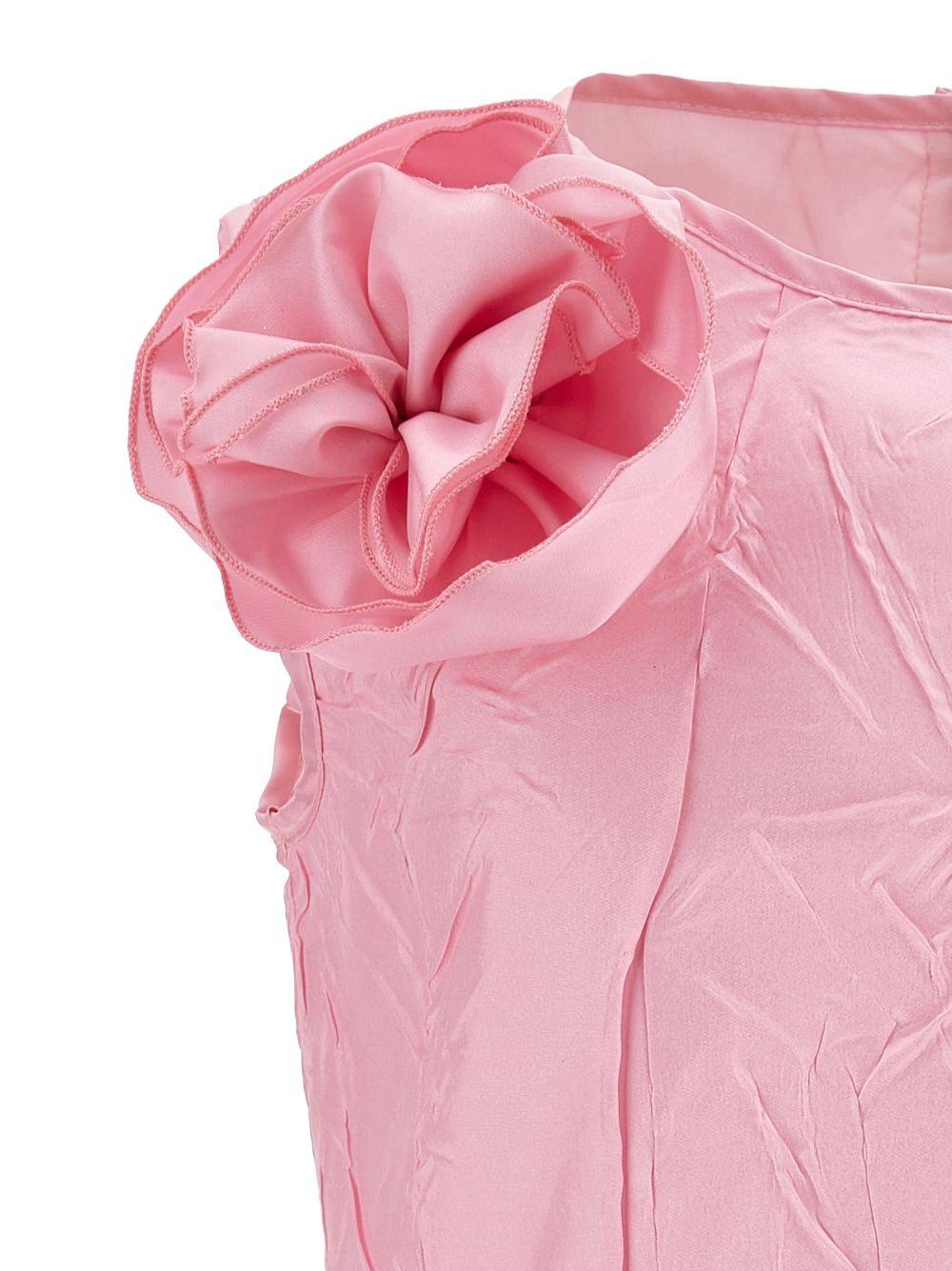 Set top e gonna per bambina Monnalisa rosa con applicazione fiore 71G501 7305 0090 MONNALISA KIDS 
