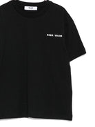T-shirt per bambino MSGM Kids nera con stampa logo F5MSJBTH224 110 MSGM KIDS 