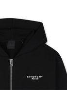 Felpa per bambino Givenchy Kids nera con stampa logo sul davanti H31285 09B GIVENCHY KIDS 