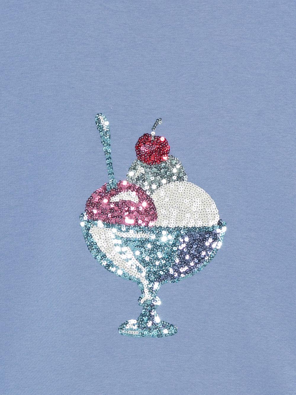 Felpa per bambina Konges Sløjd blu con decorazione a paillettes KS104948 BLUE KONGES SLOJD KIDS 