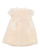 Abito per neonata Elie Saab Junior beige con gonna motivo floreale EGAB018TS1064 BGE ElIE SAAB 
