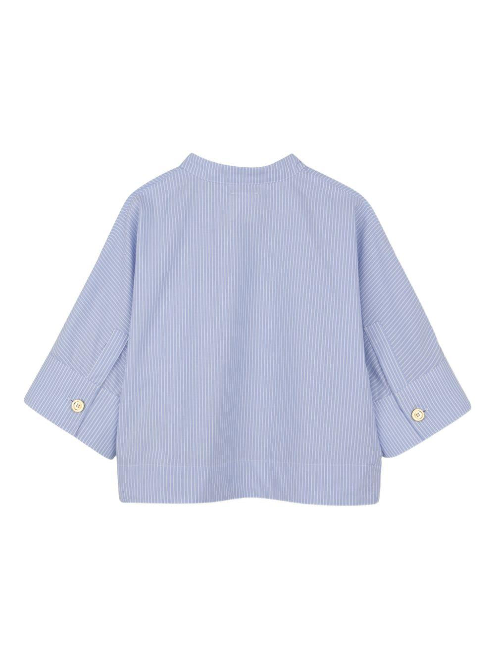 Shorts e camicia per bambina Givenchy Kids azzurro con motivo a righe H31131 V71 GIVENCHY KIDS 