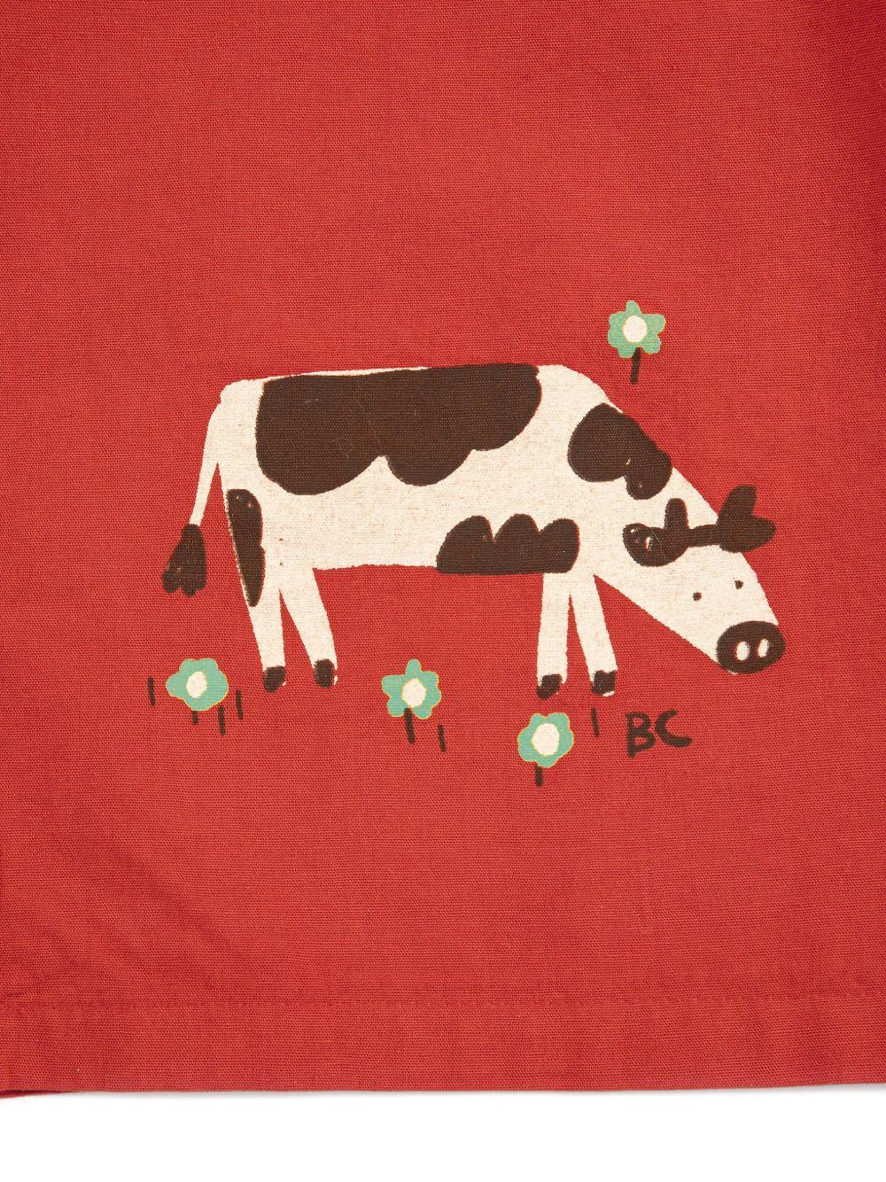 Camicia per bambino Bobo Choses Kids rossa con stampa grafica sul davanti B126AC034 611 BOBO CHOSES KIDS 