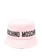 Cappello bucket per bambina Moschino Kids rosa con stampa logoc HUY003LOA00 50209 MOSCHINO KIDS 