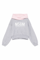 Felpa per bambina MSGM Kids grigia con logo sul davanti S6MSJGHS025 271/02 MSGM KIDS 