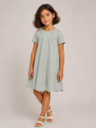 Abito per bambina Emporio Armani Kids verde plsserato EG000844 AF16133 U9019 EMPORIO ARMANI KIDS 