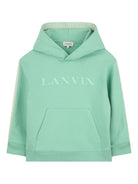 Felpa per bambino Lanvin Enfant verde con cappuccio N30349 68N LANVIN KIDS 