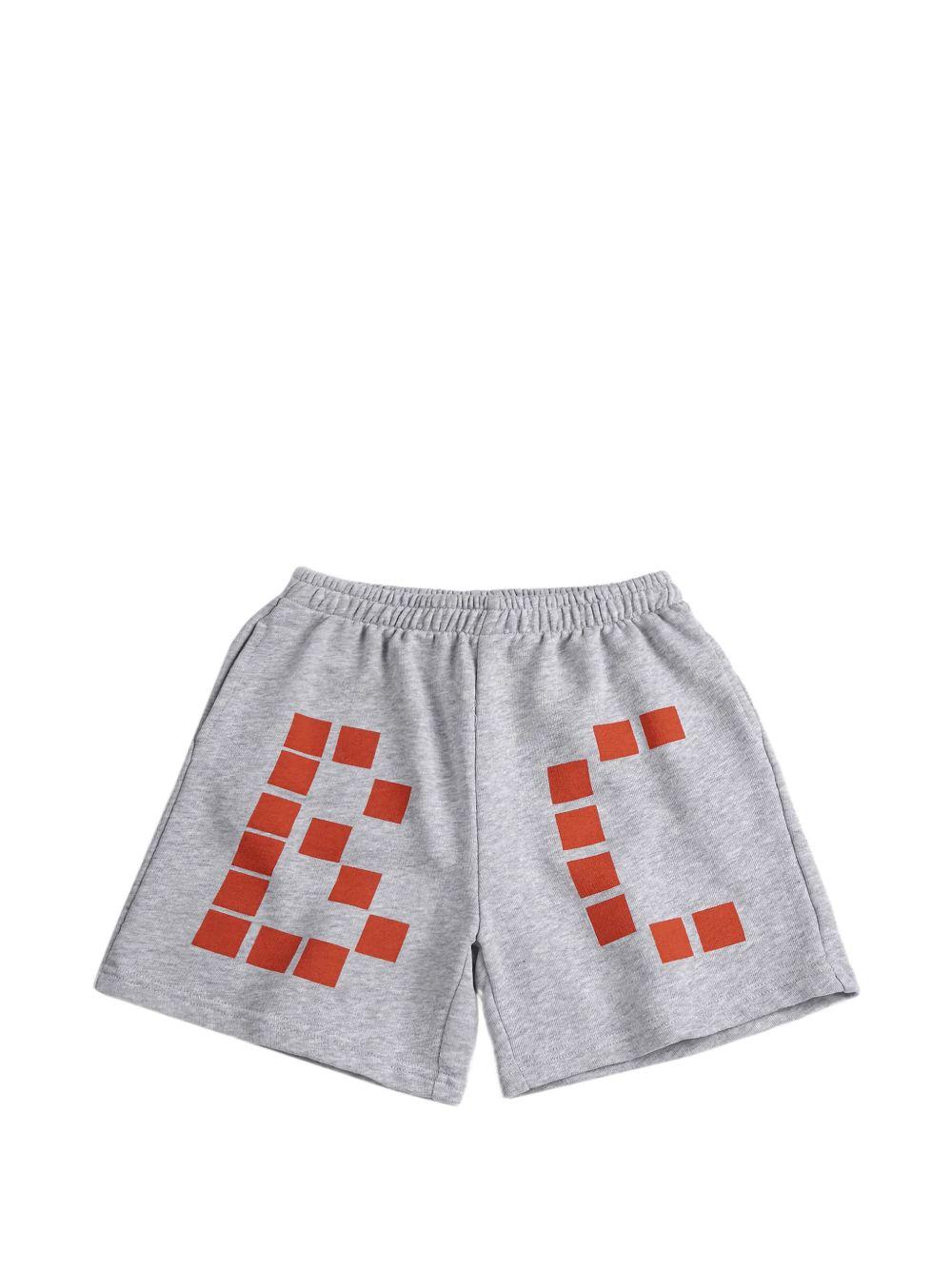 Shorts per bambino Bobo Choses grigi con logo effetto pixel B126AC060 041 BOBO CHOSES KIDS 