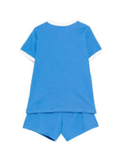 Pigiama per bambino Petit Bateau blu a maniche corte con scollo rotondo A0FTQ 01 PETIT BATEAU KIDS 
