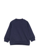 Felpa per neonati Moschino Kids blu con ricamo Teddy Bear MUF06OLCA40 40016 MOSCHINO KIDS 