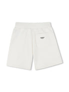 Shorts per bambina Kenzo Kids bianco con applicazione logo sulla gamba K60995 117 KENZO KIDS 