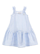 Abito per bambina Monnalisa azzurro con design a righe 11G915 7320 9958 MONNALISA 