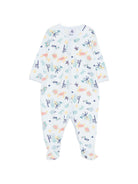 Tutina per neonati Petit Bateau azzurra con stampa grafica multicolore A0FD3 01 PETIT BATEAU 
