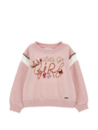 Felpa per bambina Monnalisa Kids rosa con stampa grafica 19H600RU 8006 094F MONNALISA KIDS 