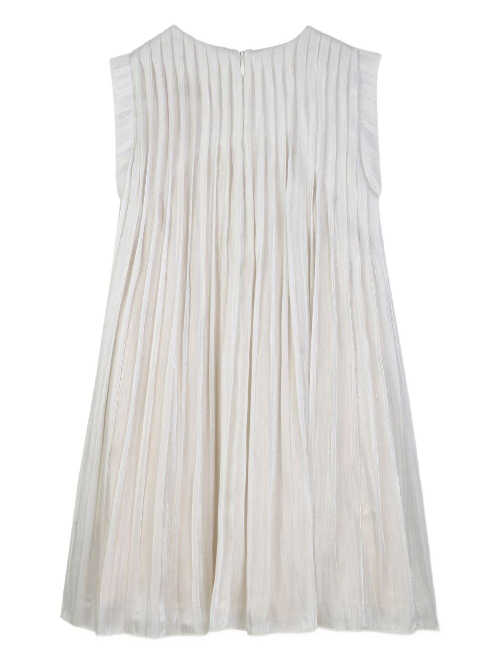 Abito per bambina Michael Kors Kids bianco plissettato R30591 Z99 MICHAEL KORS KIDS 