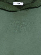 Felpa per bambino MSGM Kids verde con cappuccio F5MSJUHS020 MS039 MSGM KIDS 