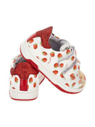 Scarpe per bambina Monnalisa bianche con stamapa grafica fragole all-over 83G006 7702 9944 MONNALISA KIDS 