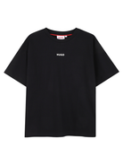 T-shirt per bambino Hugo Kids nera con logo sul davanti G00434 09B Hugo 