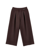 Pantaloni per bambina Monnalisa Kids marrone con pieghe 17H401 8300 0006 MONNALISA KIDS 