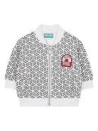 Completo tuta sportiva per neonato Kenzo Kids grigio con motivo con ricamo geometrico K61287 A42 KENZO KIDS 