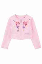 Felpa per bambina Monnalisa rosa con ricamo a fiori 19G801 7007 0090 MONNALISA KIDS 