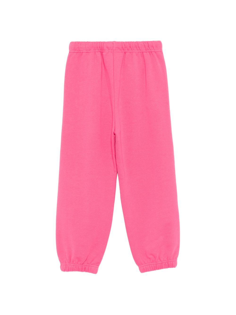 Pantaloni sportivi per bambina Palm Angels Kids fucisa con logo sul davanti PGCH008S26FLE001 044 PALM ANGELS KIDS 