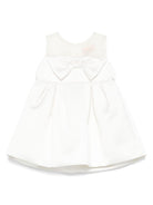 Abito per bambina Elisabetta Franchi La Mia Bambina bianco in raso EGAB1970RA016 0000 ElISABETTA FRANCHI KIDS 