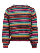Maglione per bambina Molo multicolore con strisce orizzontali glitterate 2W25K208 9415 MOLO 