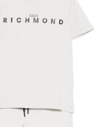 Set due pezzi per bambino John Richmond Junior grigio chiaro con dettaglio logo RBP26018CJ BLUE VAPOR JOHN RICHMOND KIDS 