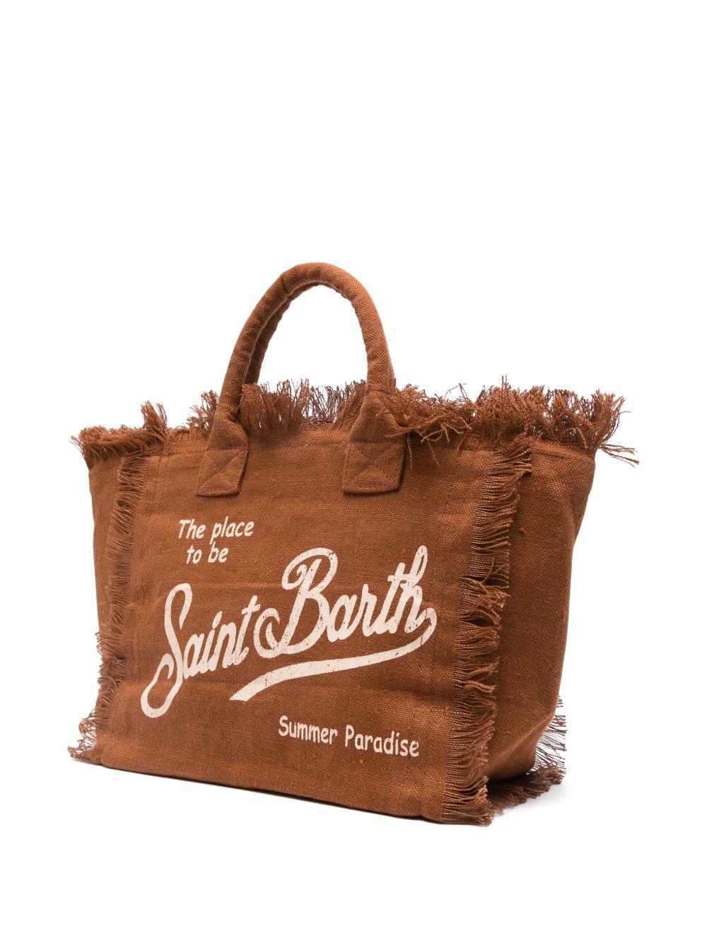 Borsa Colette MC2 Saint Barth marrone con logo sul davanti COL0018 00396L MC2 ST. BARTH KIDS 