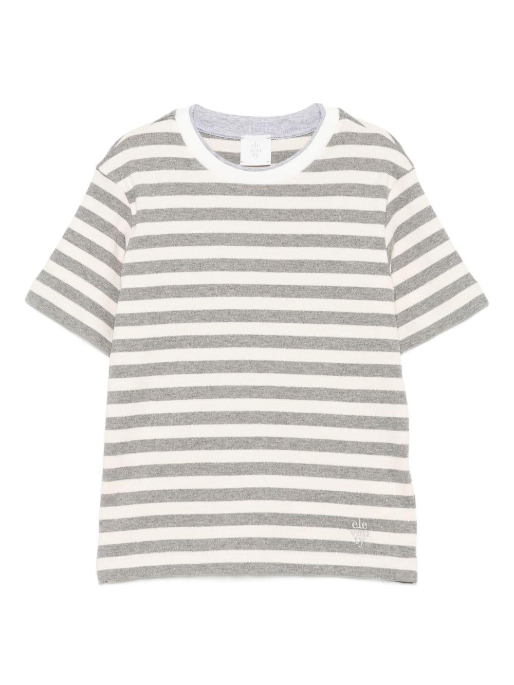 T-shirt per bambino Eleventy Kids grigia con strisce orizzontali EX8P01 J0519 105GR ELEVENTY KIDS 