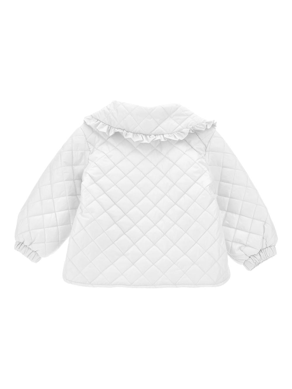 Giubbino per neonata Monnalisa bianca con design trapuntato 37G102 7027 0099 MONNALISA KIDS 