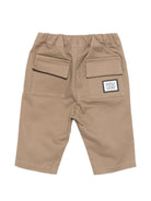 Pantaloni per neonato Douuod Kids marroni con due tasche posteriori con patta DZ6060 G0073 343 DOUUOD KIDS 