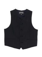 Gilet per bambino Emporio Armani Kids blu con chiusura a bottoni EB000905 AF21040 UB109 EMPORIO ARMANI KIDS 