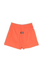 Shorts per bambina MSGM Kids arancioni con vita arricciata S6MSJGSH098 MS074 MSGM KIDS 