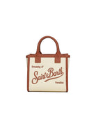 Borsa Vanity Mini MC2 Saint Barth beige con finiture in pelle granulata VANMI001 01517L MC2 ST. BARTH KIDS 