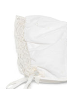 Abito battesimale per neonati Paz Rodriguez bianco in pizzo con cuffia 008-153241 60 PaZ RODRIGUEZ KIDS 