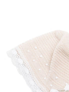 Cappello per neonata Paz Rodriguez beige con dettagli in pizzo 011-123495 7901 PaZ RODRIGUEZ KIDS 