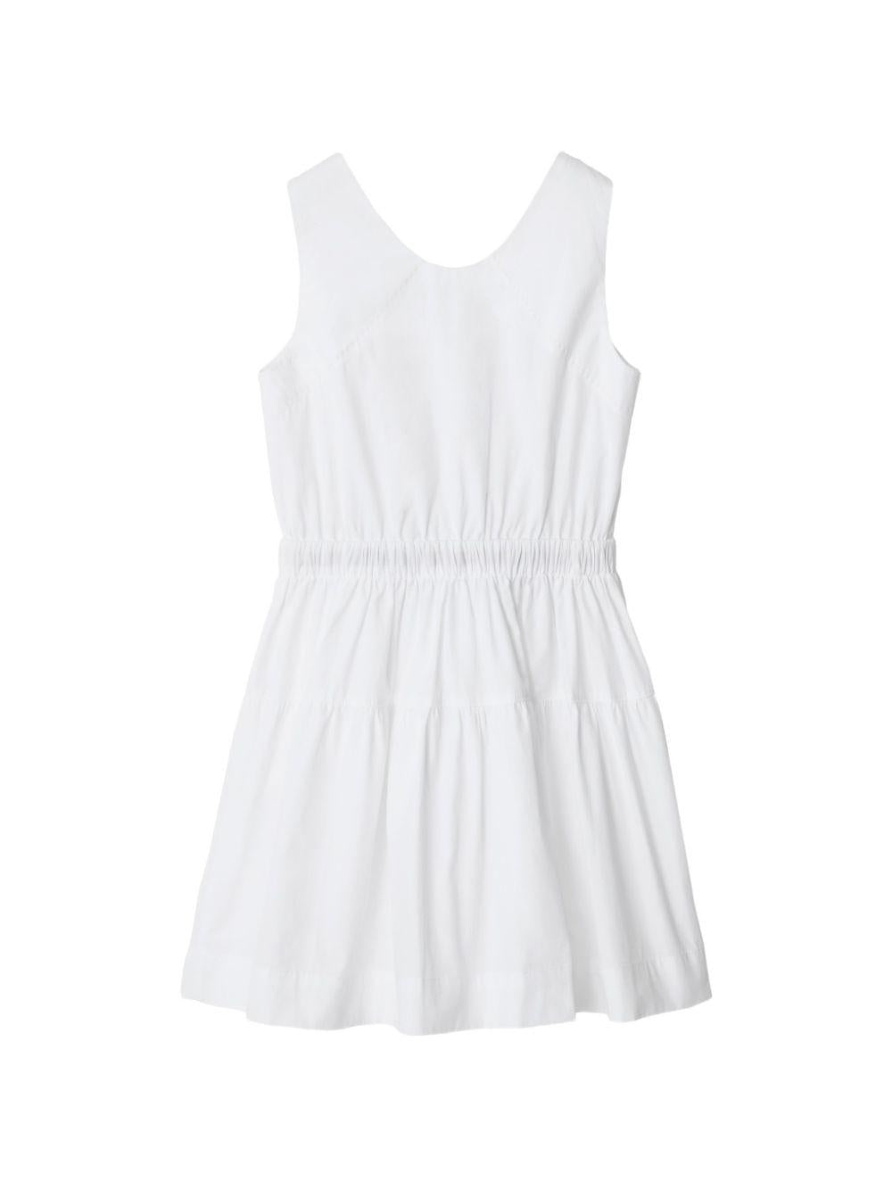 Abito per bambina Burberry Kids bianco con inserti con motivo Vintage Check 8117419 A1464 BURBERRY KIDS 