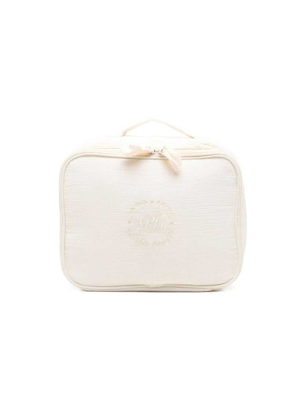 Borsa fasciatoio per neonati Petit Bateau beige con logo ricamato A0DU4 01 PETIT BATEAU 