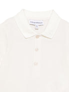 Polo per neonato Emporio Armani Kids bianco opaco con logo ricamato sul colletto EB001669 AF28486 U1009 EMPORIO ARMANI KIDS 