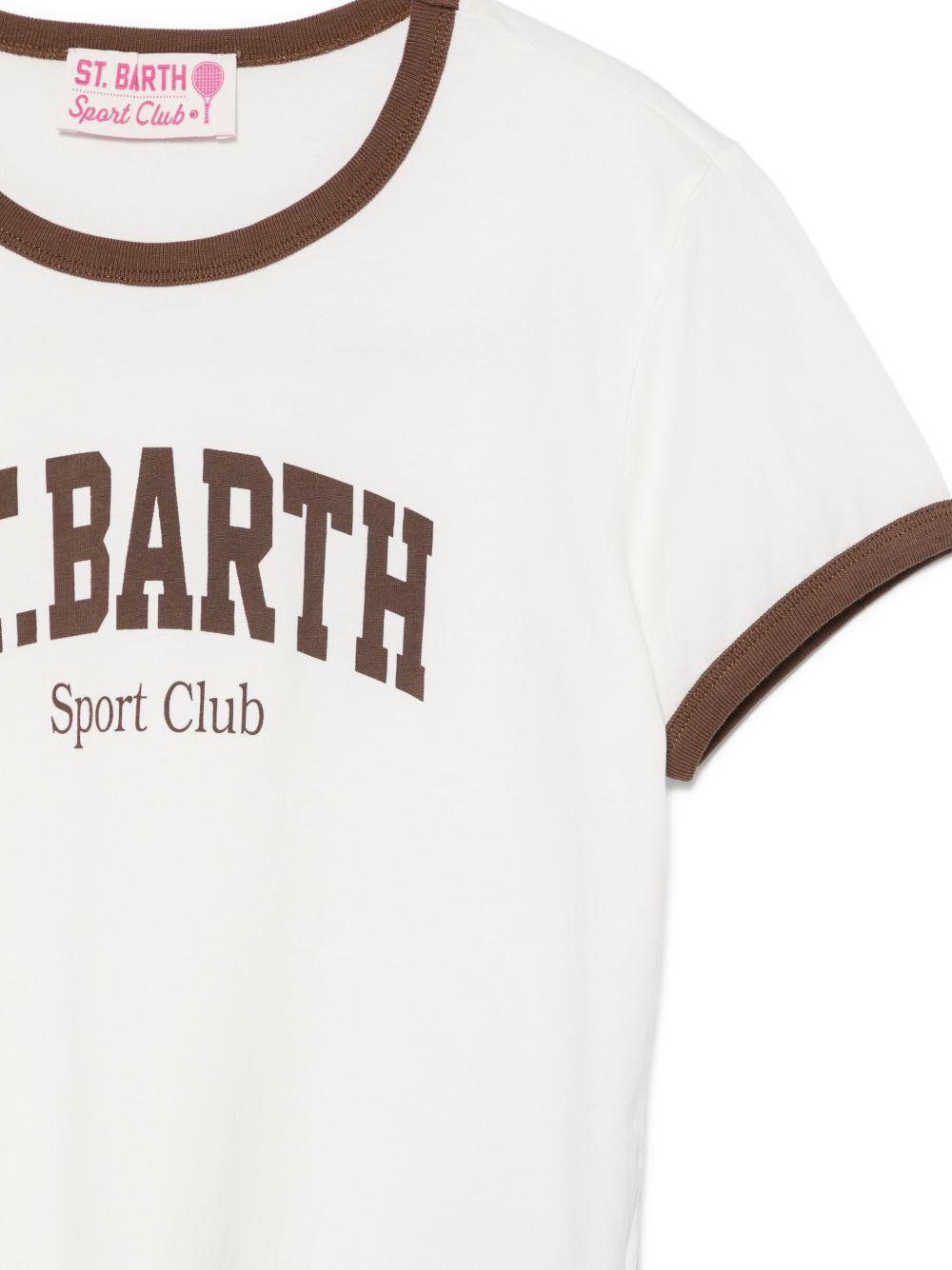 T-shirt da donna MC2 Saint Barth bianca con dettagli bordi a contrasto EMI0003 00306L MC2 ST. BARTH 