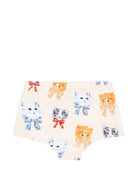 Set di due slip per bambina Molo Kids beige con stampa gatti 2W26Q601 5848 MOLO KIDS 