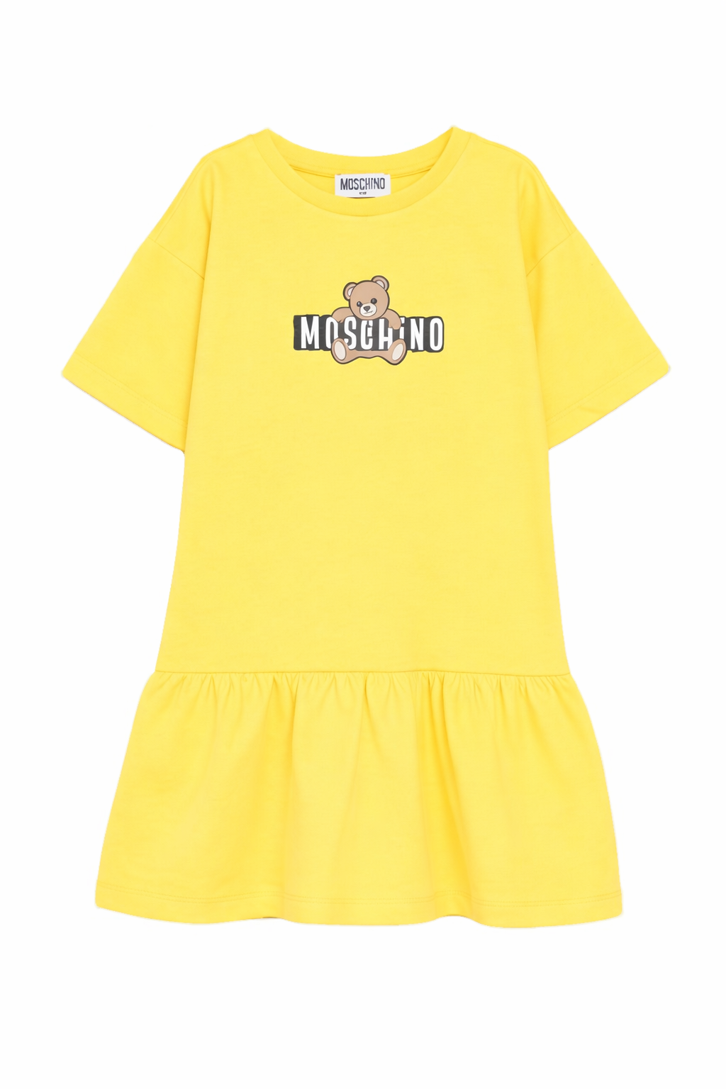 Abito da bambina Moschino Kids giallo con stampa orsetto HDV0HLLCA19 50577 MOSCHINO KIDS 