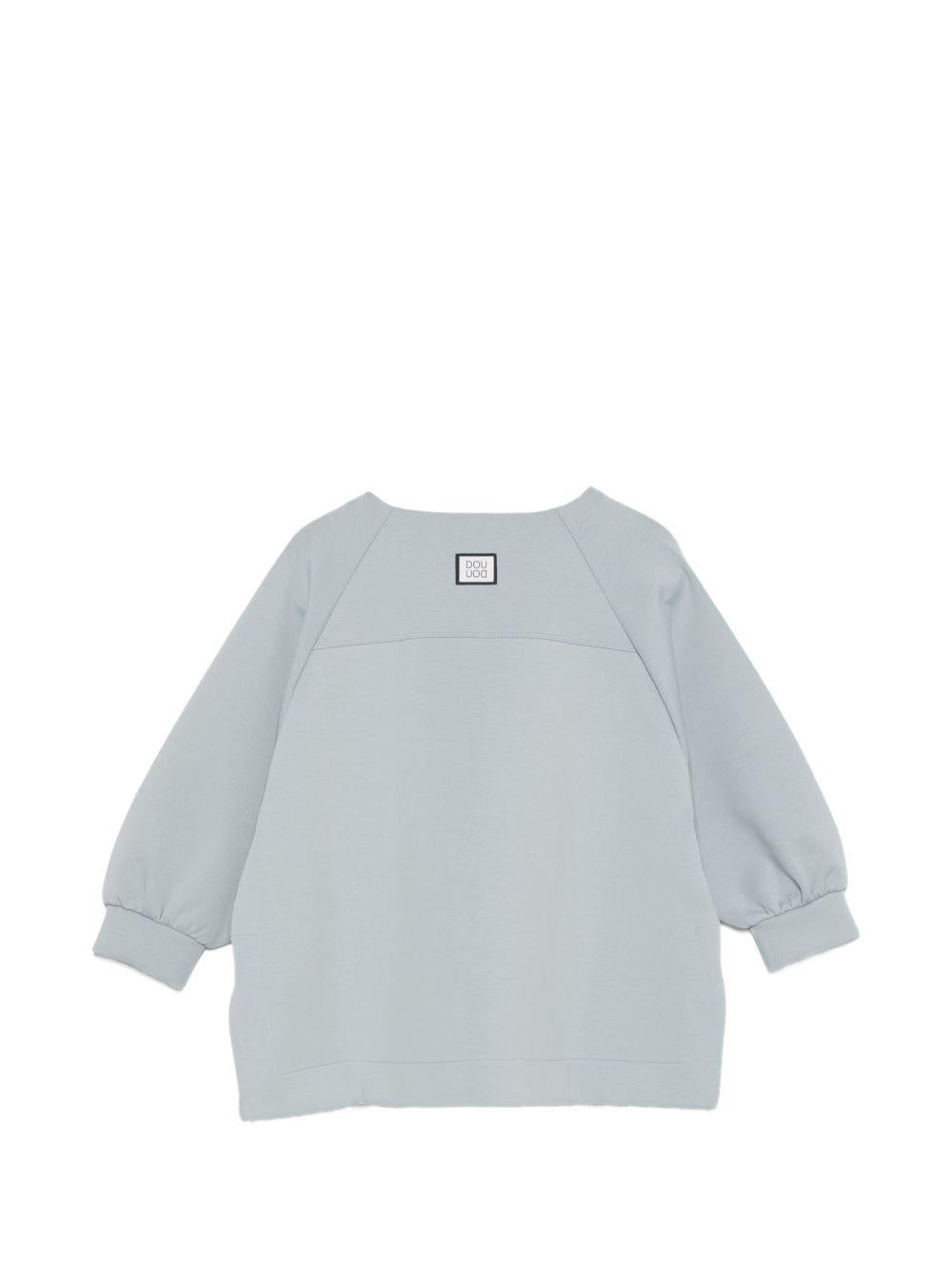 Felpa per bambina Douuod Kids azzurra con orlo svasato DY4A20 Z3728 60D DOUUOD KIDS 